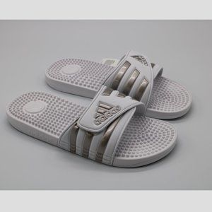 Adidas Men's Adissage Slides Sandals White/Silver